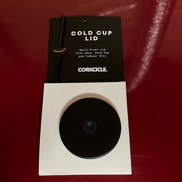 New Corkcicle 24oz Lid and Ceramic Straw for Cold Cup Tumbler Black - Picture 2 of 3